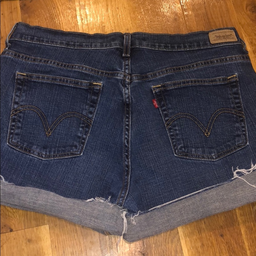 LEVIS Denim Jeans Cutoffs Shorts Distressed 10 12